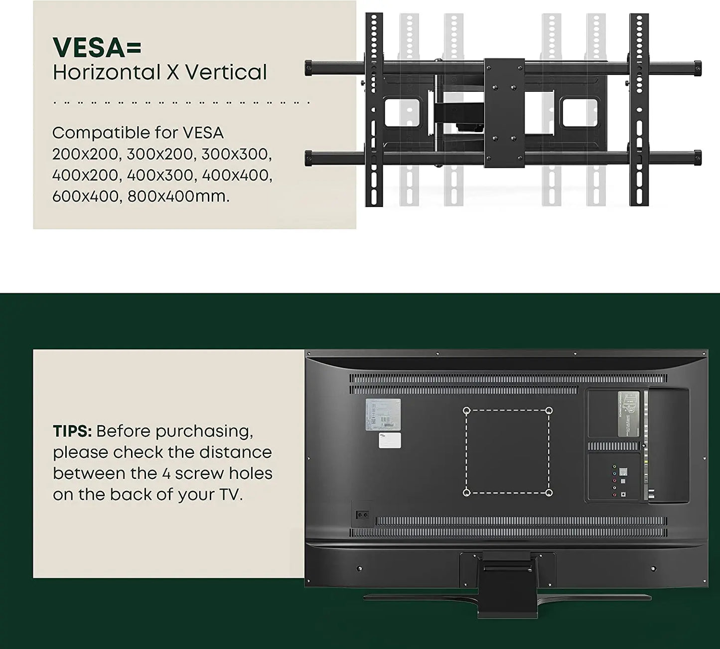 PUTORSEN®Long Arm TV Wall Mount PUTORSEN