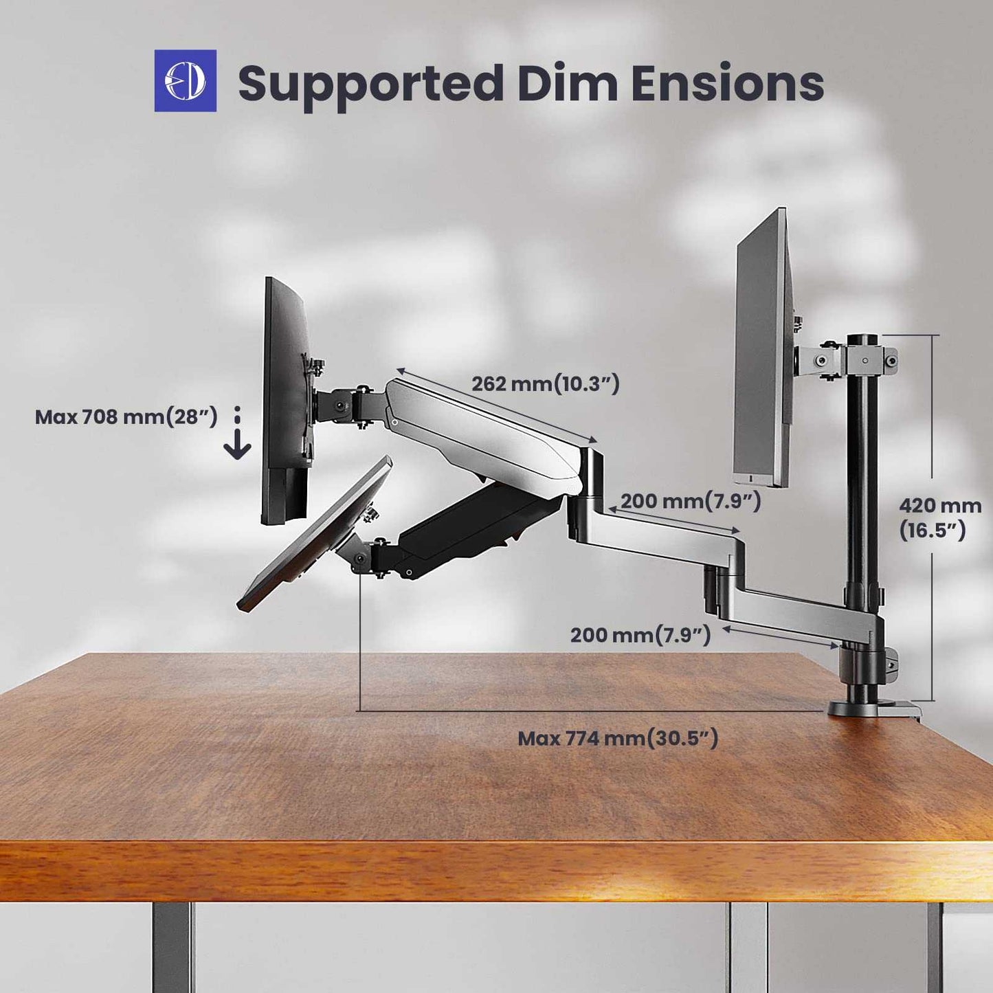 PUTORSEN®Triple Monitor Mount PUTORSEN